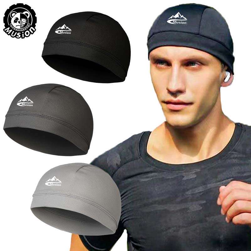 Skull Cap Helmet Liner - หมวกบีนนี่แบบสวมใต้หมวกกันน็อค ระบายอากาศ ซึมซับเหงื่อ สำหรับผู้ชาย ขี่จักรยาน ขี่มอเตอร์ไซค์