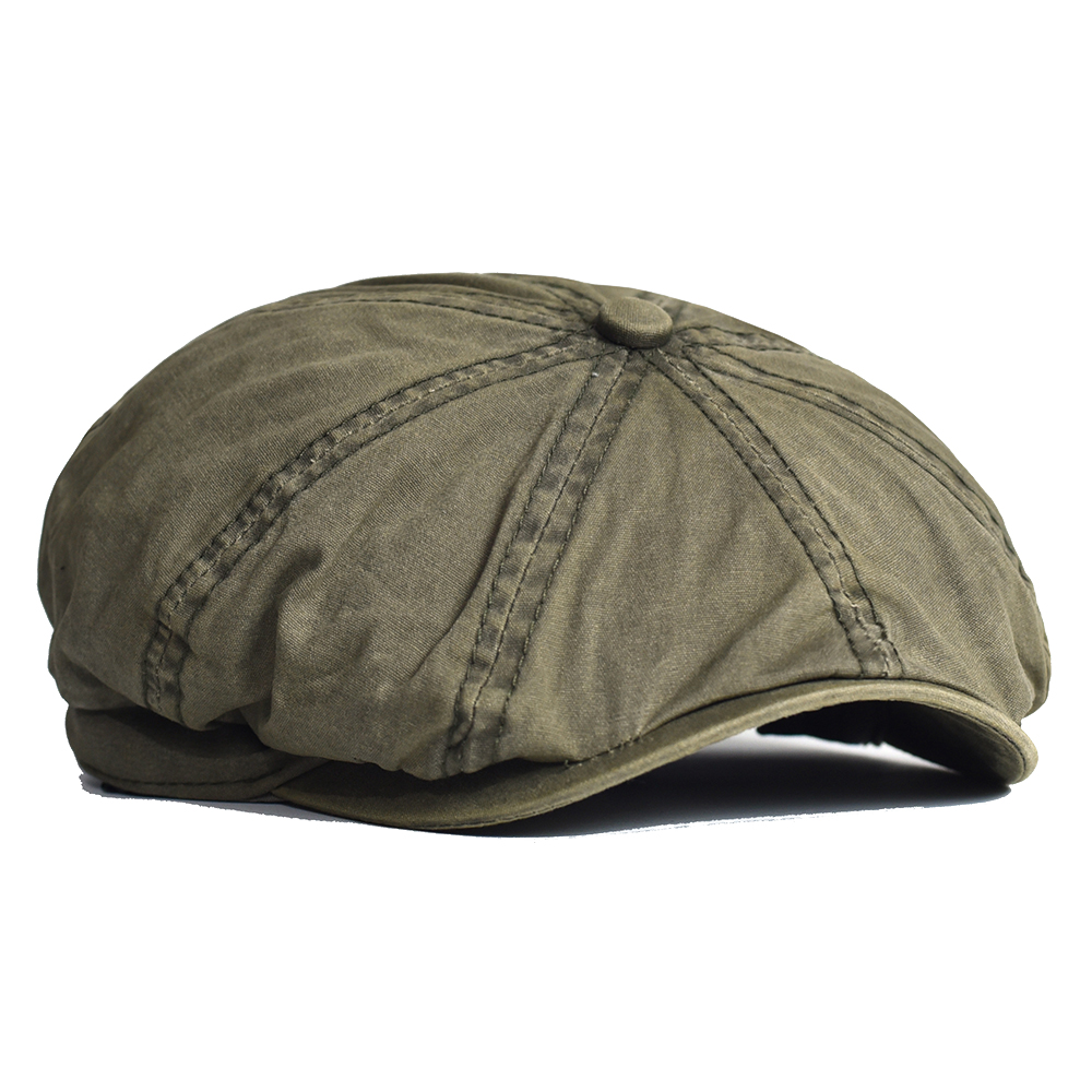 Dad Hat Cotton - ล้างผ้าฝ้าย Newsboy หมวก Peaky แปดเหลี่ยมหมวก Vintage