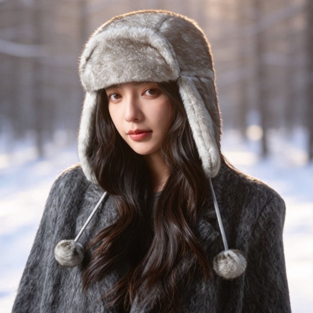 หมวกกันหนาวโพลีเอสเตอร์แบบมีที - Trapper Hat Ear Flap บทวิจารณ์และราคา