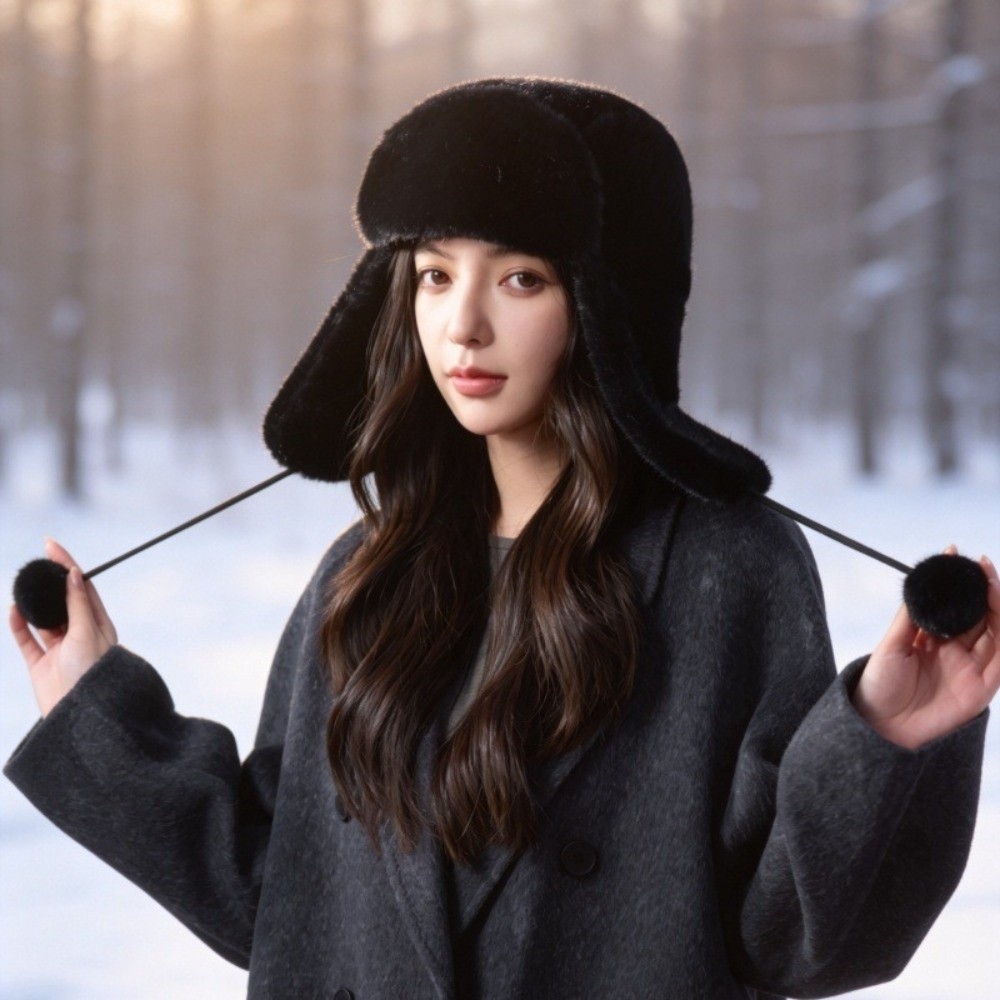 หมวกกันหนาวโพลีเอสเตอร์แบบมีที - Trapper Hat Ear Flap บทวิจารณ์และราคา