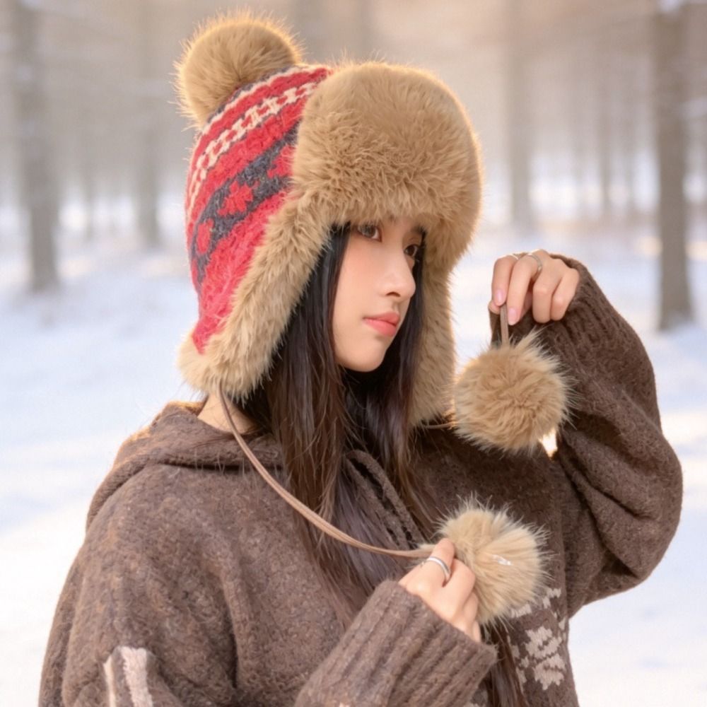 หมวกถักโพลีเอสเตอร์มีสไตล์พร้อ - Trapper Hat Ear Flap บทวิจารณ์และราคา