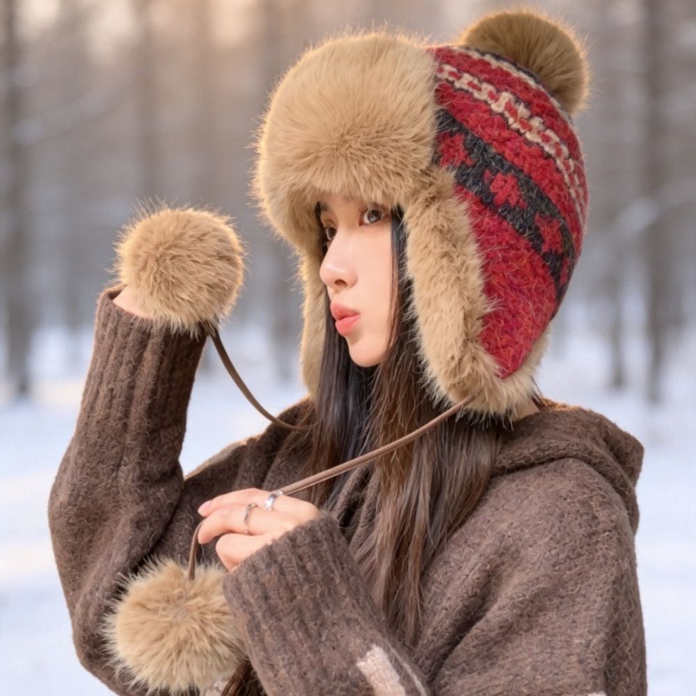หมวกถักโพลีเอสเตอร์มีสไตล์พร้อ - Trapper Hat Ear Flap บทวิจารณ์และราคา