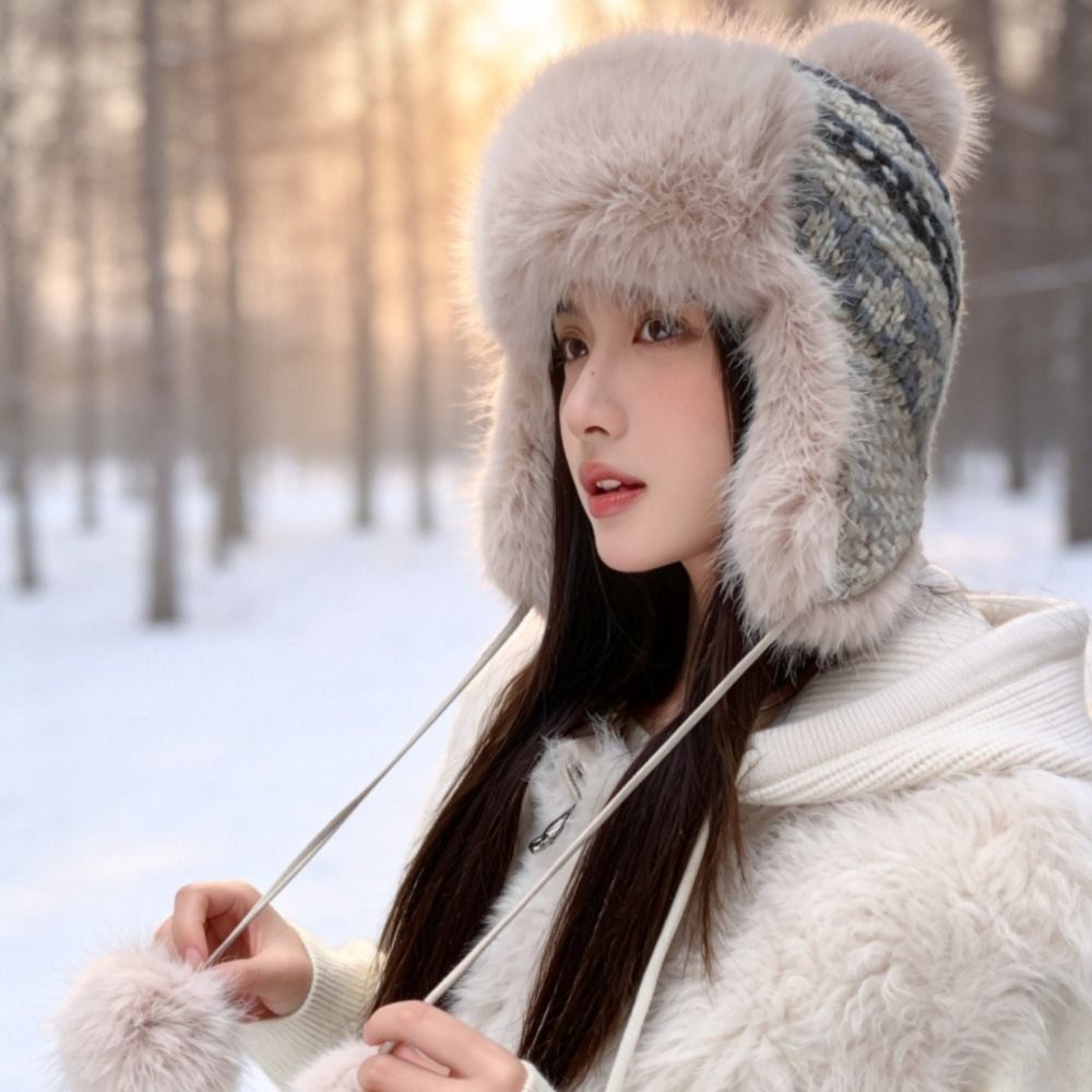 หมวกถักโพลีเอสเตอร์มีสไตล์พร้อ - Trapper Hat Ear Flap บทวิจารณ์และราคา