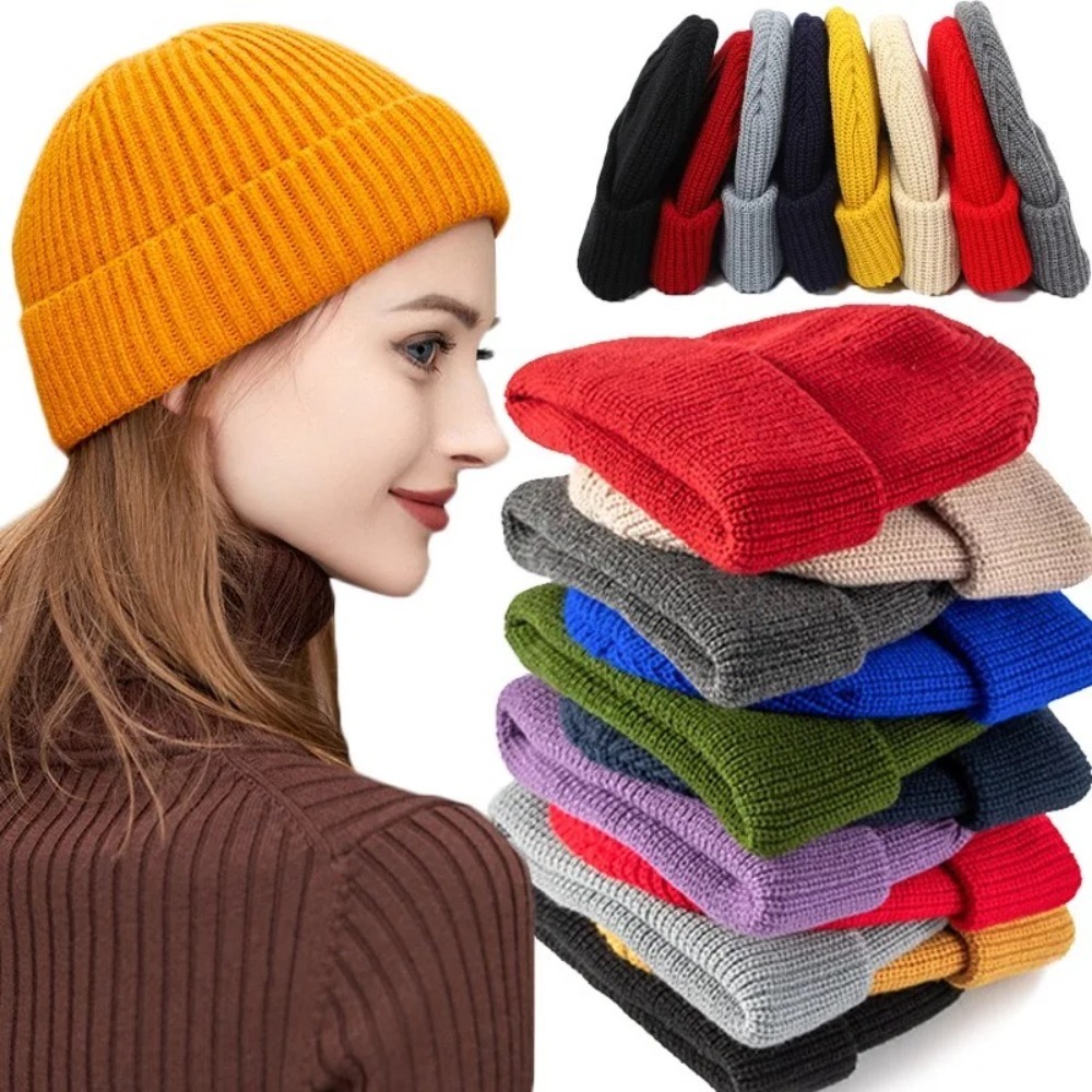 หมวกบีนนี่แบบมีขอบพับสำหรับฤดู - Beanie Cuffed Knit บทวิจารณ์และราคา