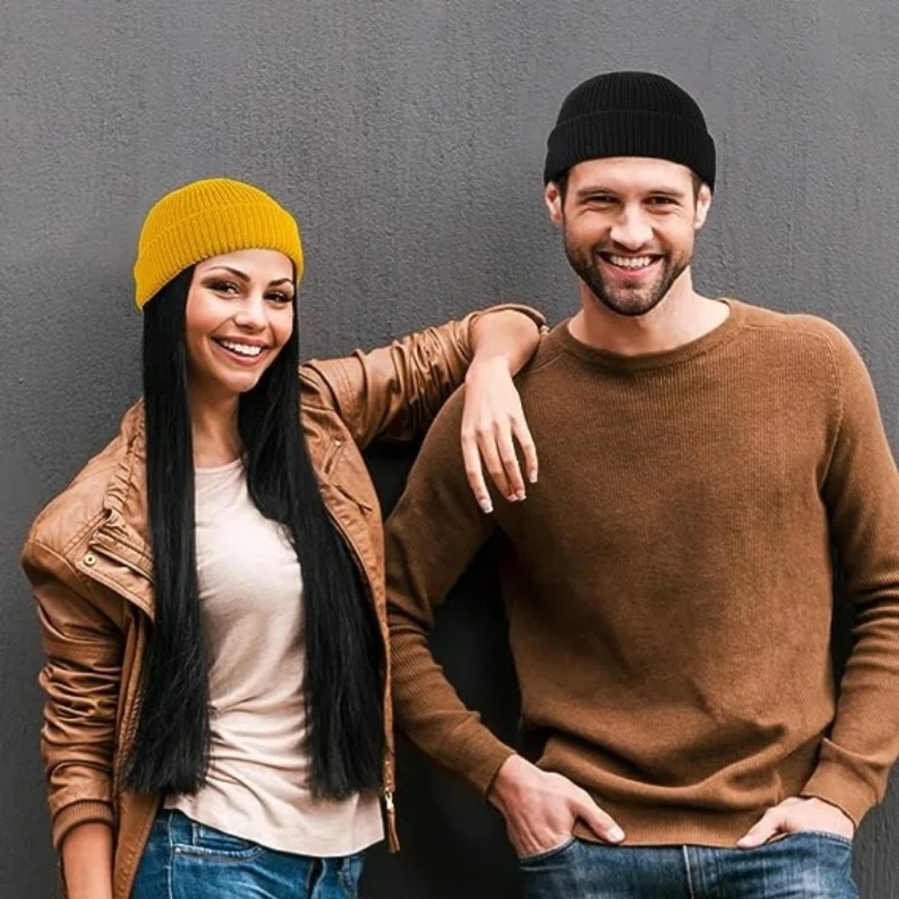 หมวกบีนนี่แบบมีขอบพับสำหรับฤดู - Beanie Cuffed Knit บทวิจารณ์และราคา