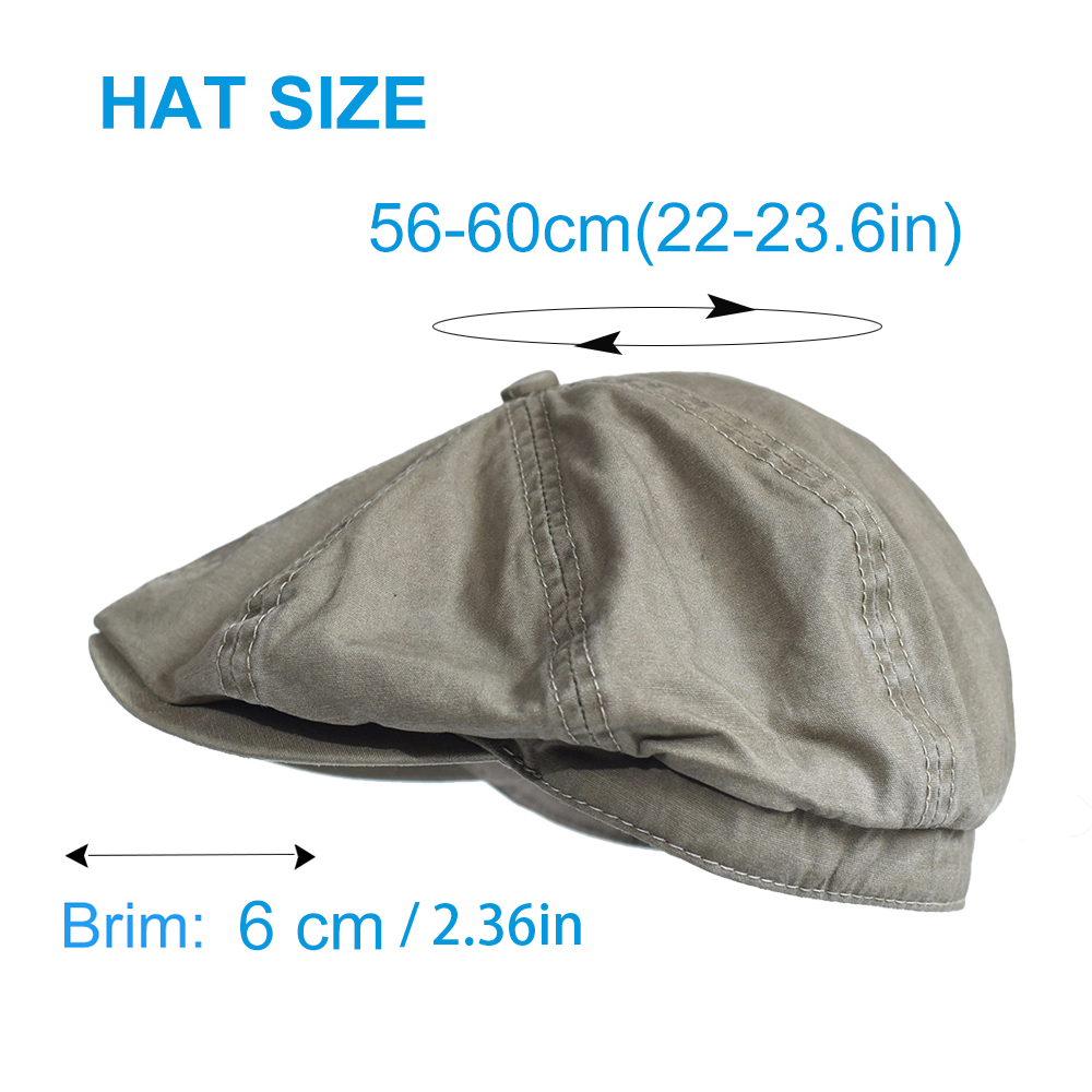 ล้างผ้าฝ้าย Newsboy หมวก Peaky - Dad Hat Cotton บทวิจารณ์และราคา